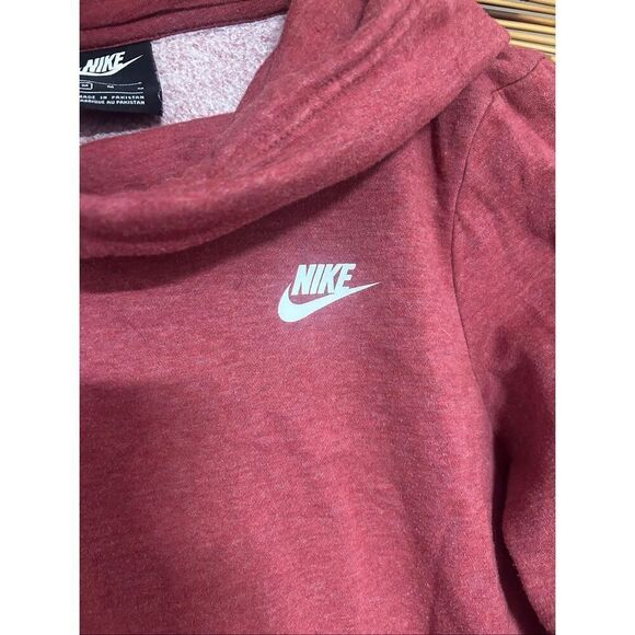 Nike Cowl Neck Hoodie Medium (M) Heathered Red - Picture 4 of 5
